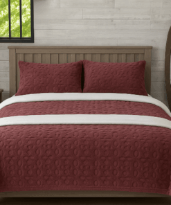 Flannel Duvet Cover Set – Maroon