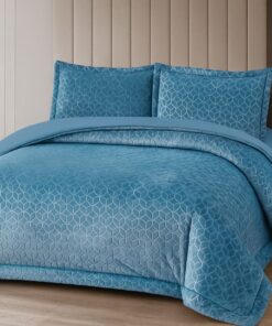 Premium Comforter Set – Leaves Embossed Design.