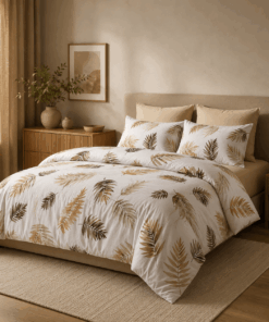 Deluxe Cotton Duvet Cover Set – Browny Blossom