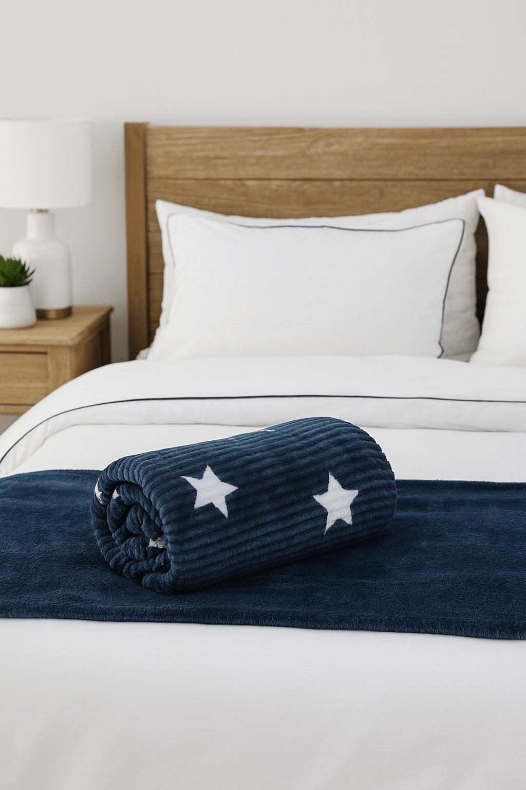Plain Winter blanket - Blanket Stars