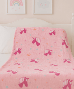 kids Throw blanket - Uni Pink