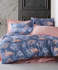 Deluxe Cotton Duvet Cover Set – Flamingo