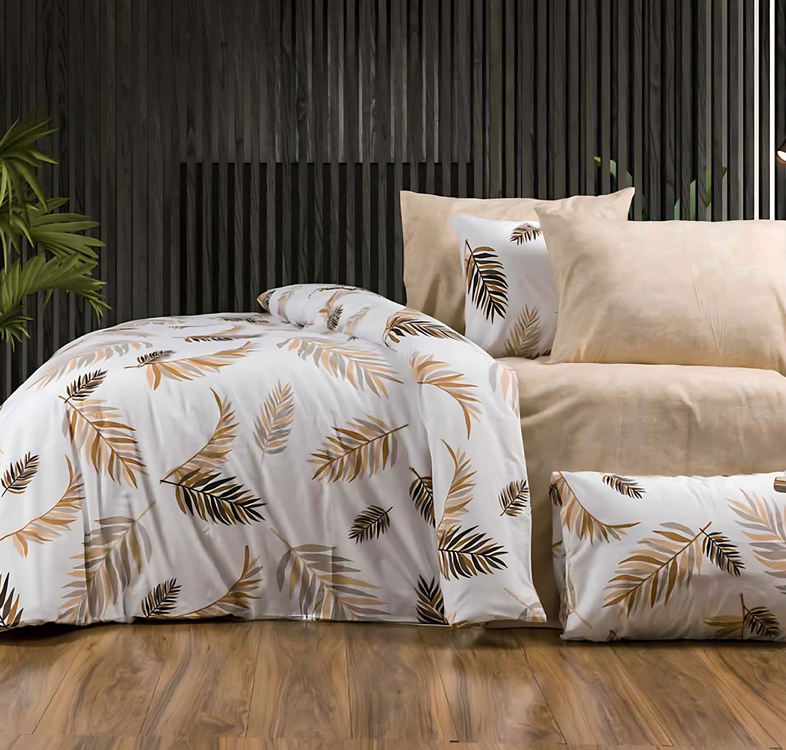 Deluxe Cotton Duvet Cover Set – Browny Blossom