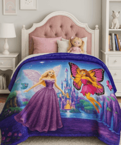Kids Throw blanket -  Barbie Characters