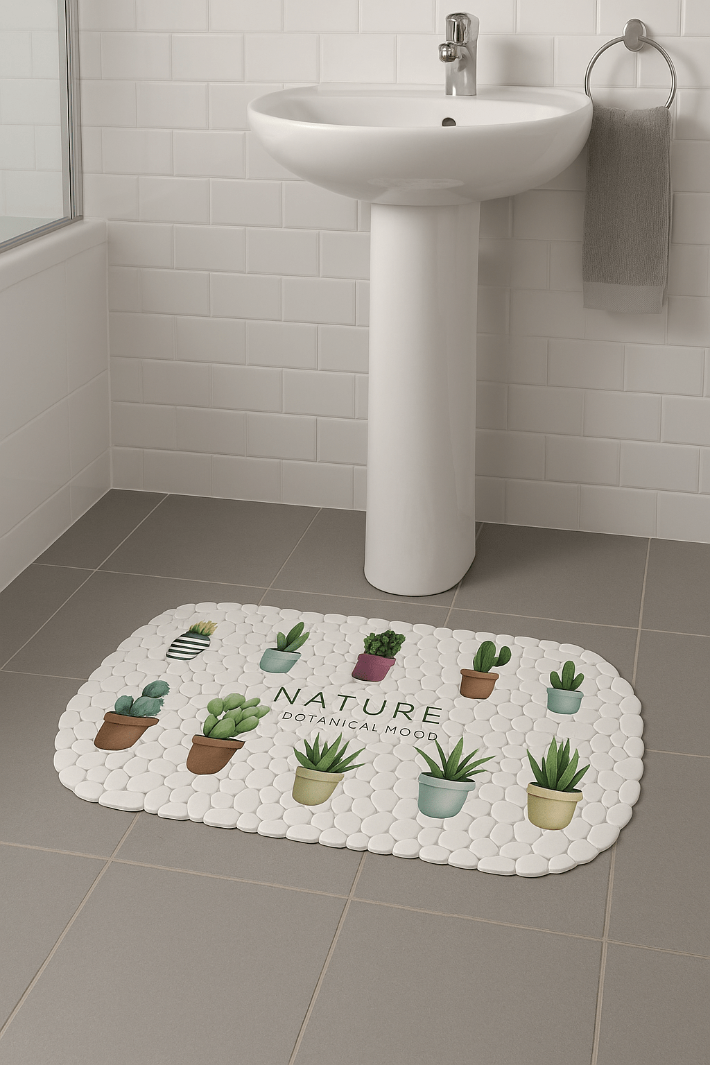 Premium Bathroom Accessories Set 9 Pieces - Nature - Image 2