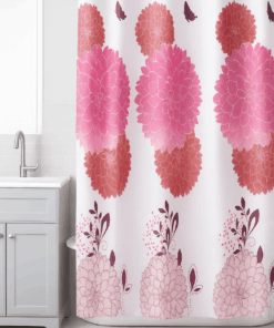 Alternative view of Premium Bathroom Accessories Set 9 Pieces - Vibrant Pink Dahlia