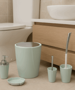 Premium Bathroom Accessories Set 9 Pieces - Plain Set