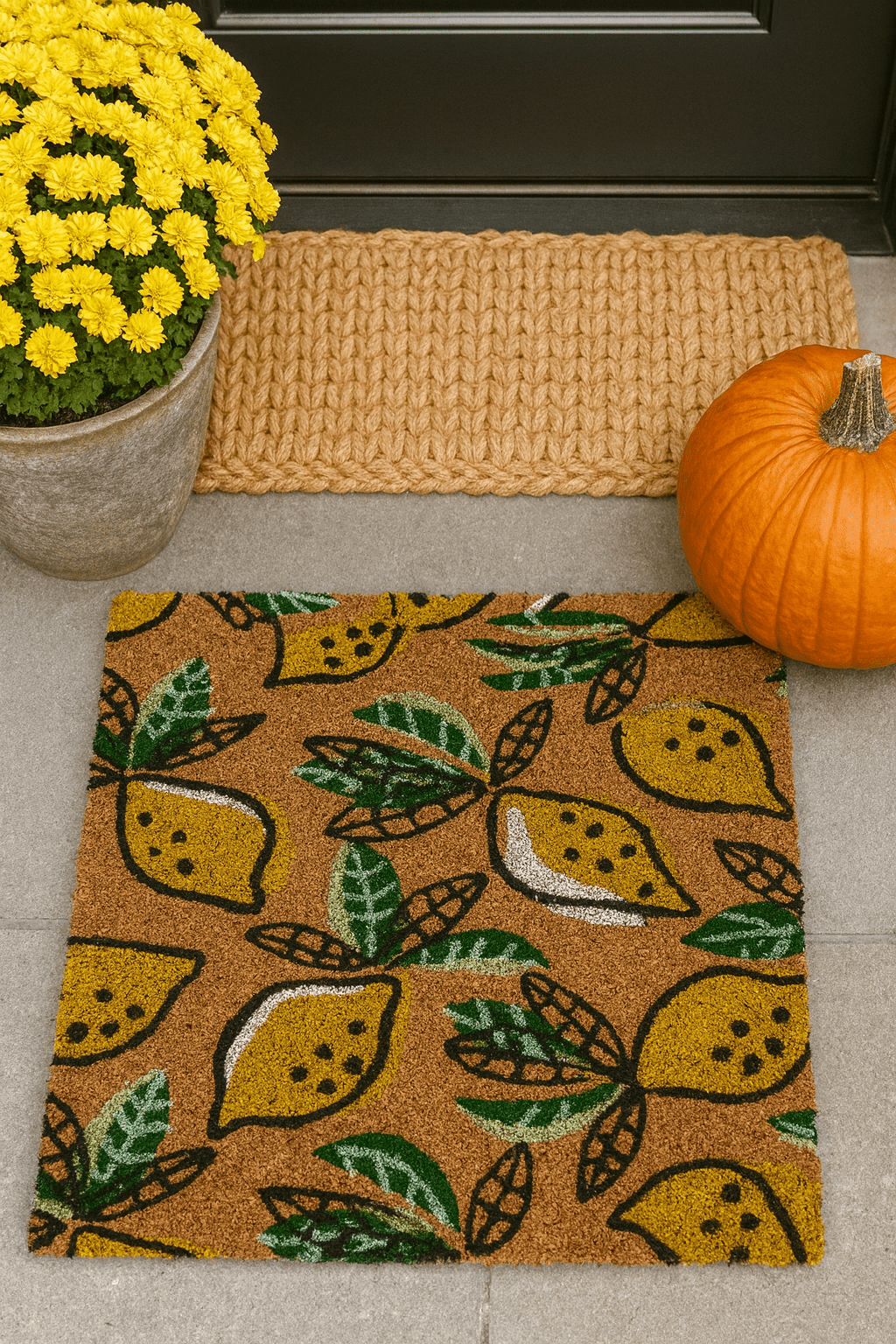 Stylish Outdoor Mat – Lemon