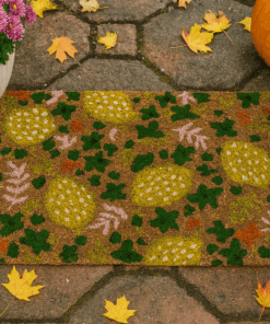 Stylish Outdoor Mat –  Lemon wirh Red Rose