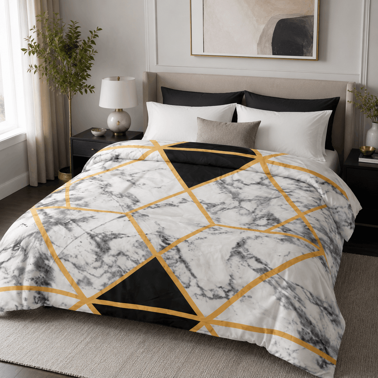 Deluxe Duvet Cover Set – Marble