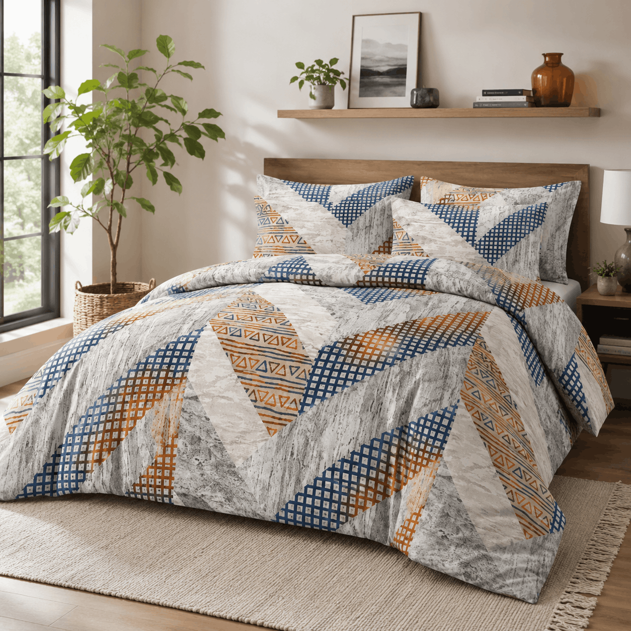Deluxe Plain Duvet Cover Set – Multi-Color