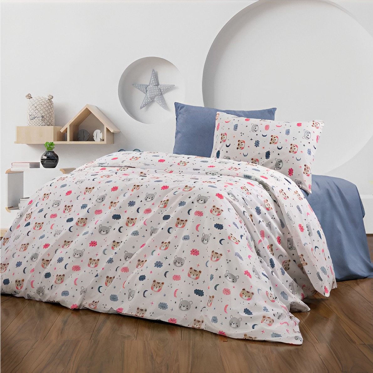 Deluxe Cotton Duvet Cover Set – Bears & Moons