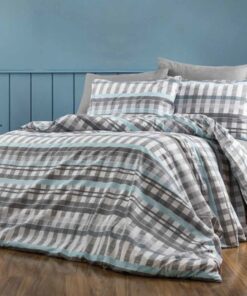 Deluxe Cotton Duvet Cover Set – Plaid