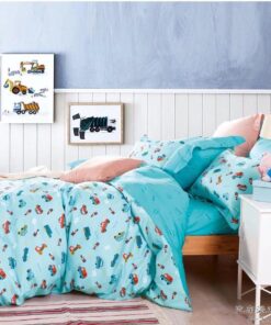 Premium Baby Duvet Cover Set – Blue & Cars