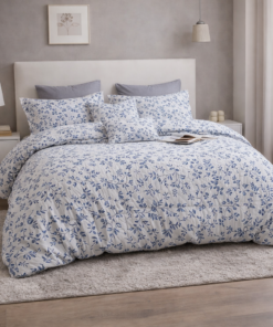 Deluxe Duvet Cover Set –  Navy Flory