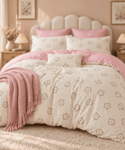Deluxe Duvet Cover Set – Olive Daisy