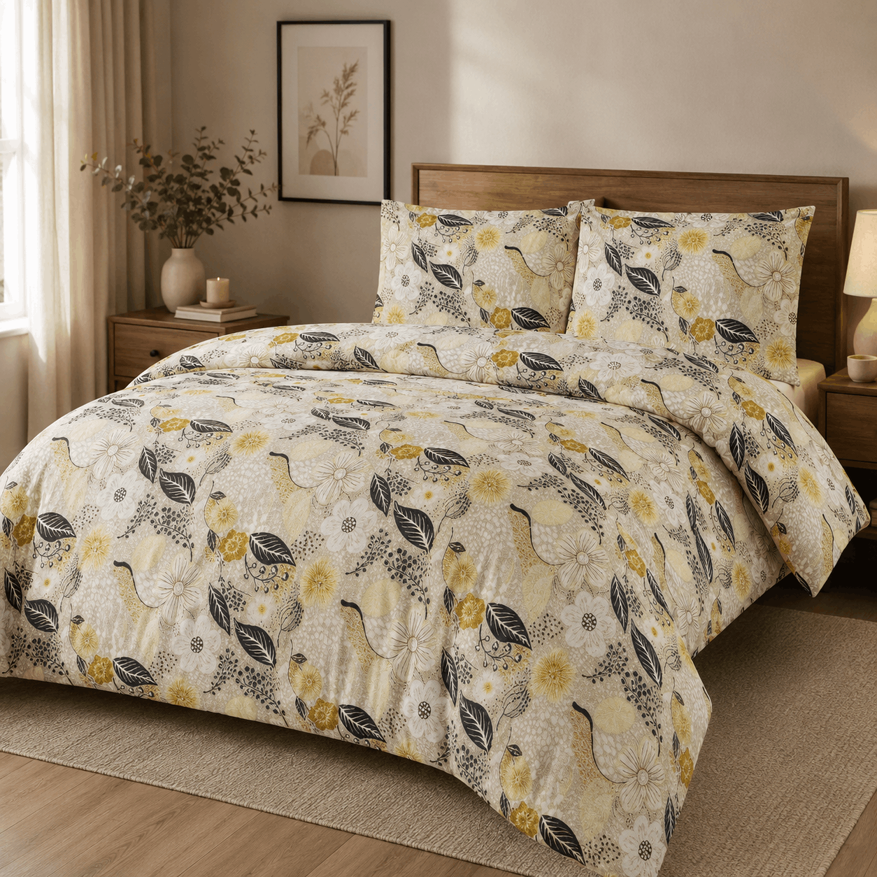 Deluxe Cotton Duvet Cover Set – Golden Meadow