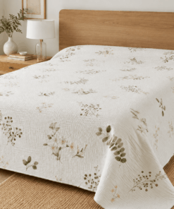 Pique Summer Blanket - Berry Leaf Pique