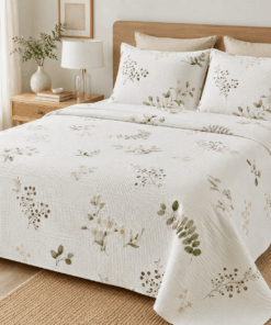 Pique Summer Blanket - Berry Leaf Pique