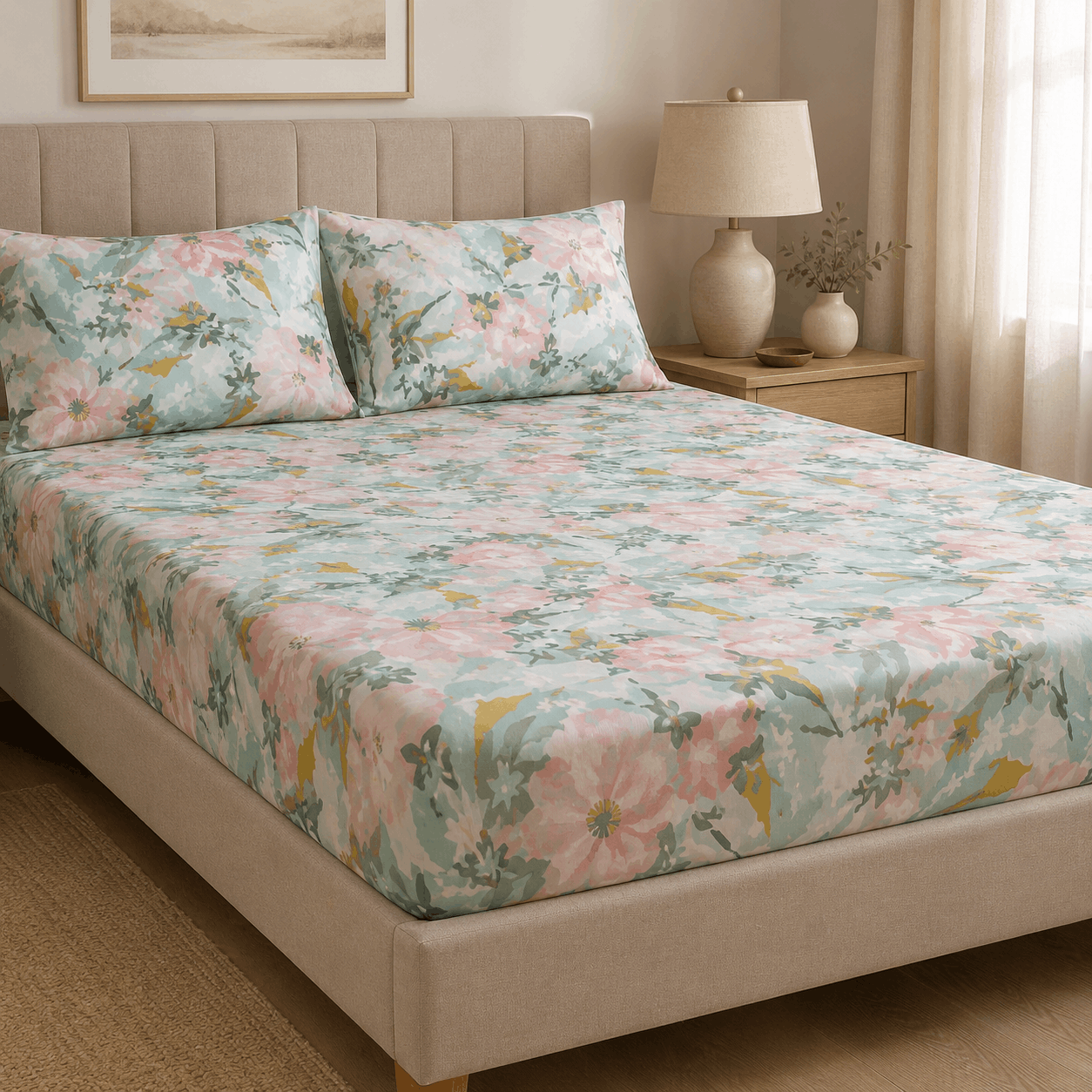 Patterned Fitted Sheet - Be Floral