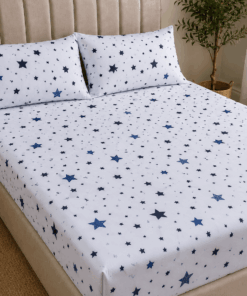 Patterned Fitted Sheet  - Stars
