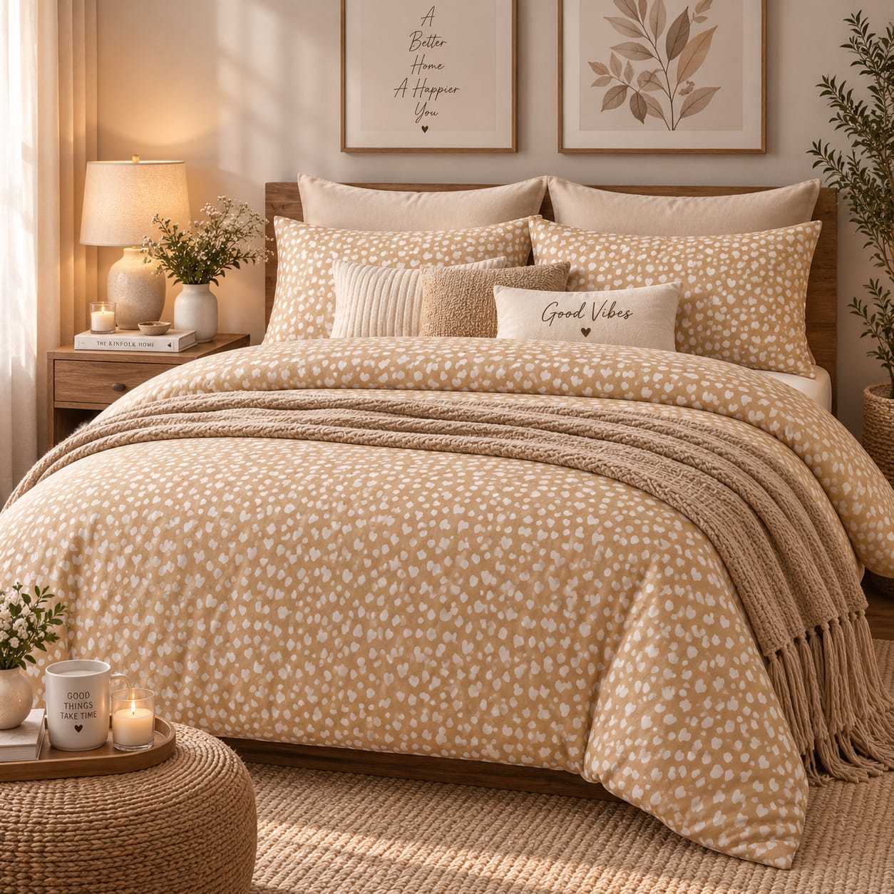 Deluxe Cotton Duvet Cover Set – Hearty Sand