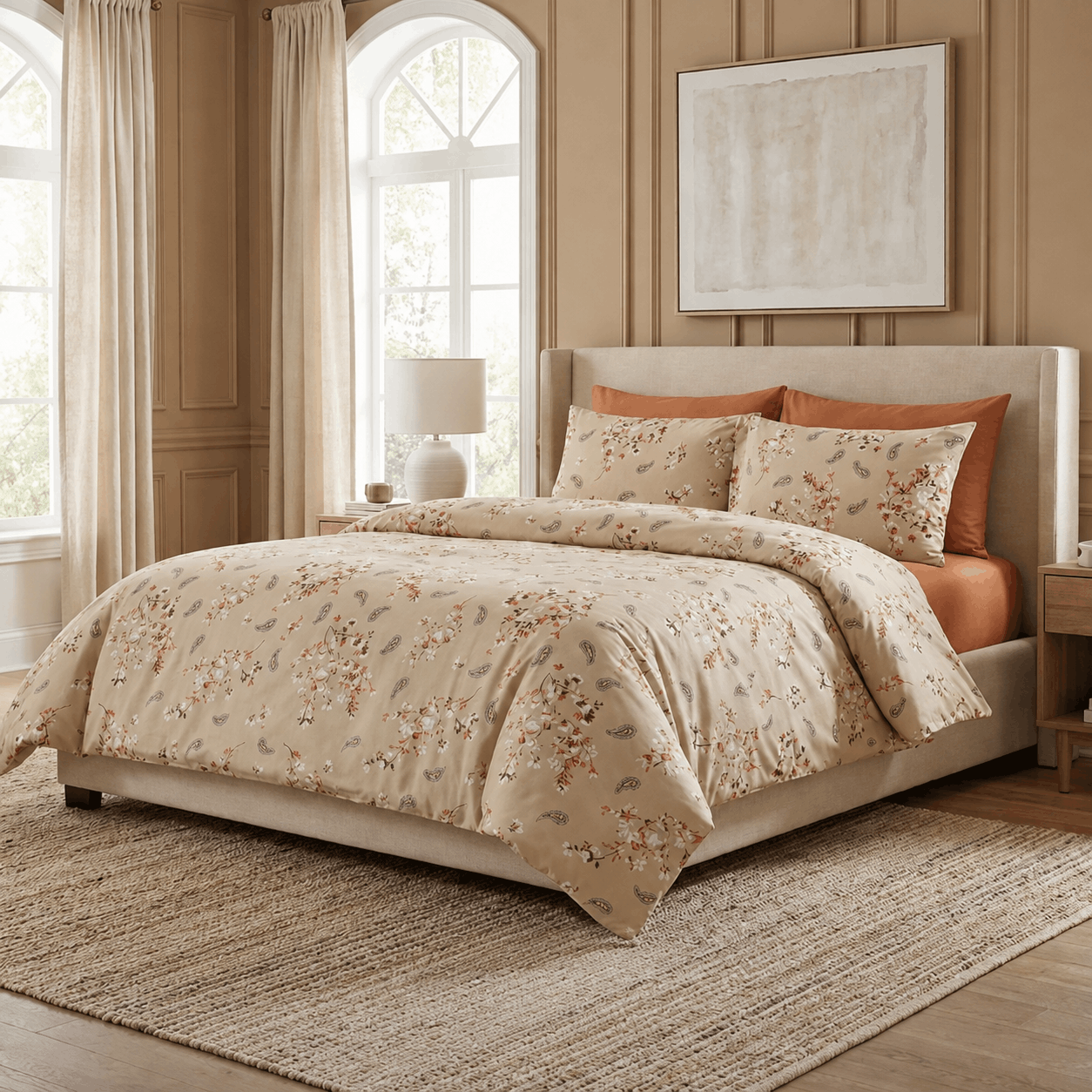 Deluxe Cotton Duvet Cover Set – Autumn Whisper