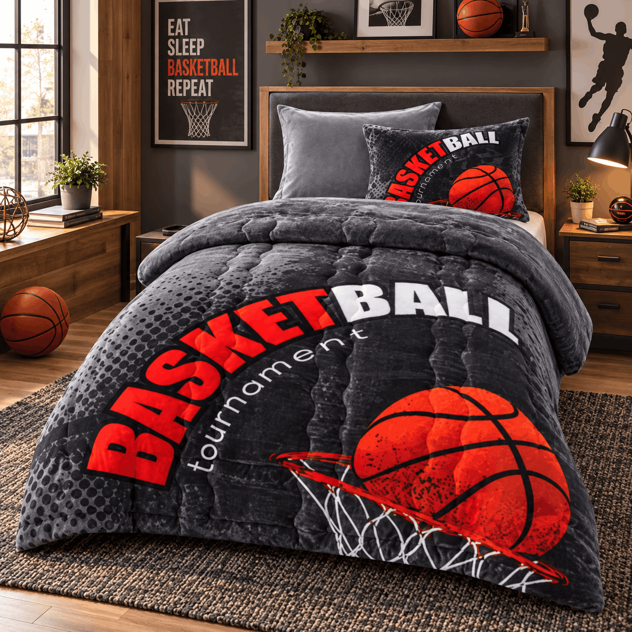 Kids Comforter Set – Basket Ball