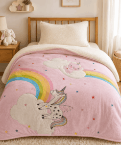 Kids Comforter Set – Rainbow Unicorn Dream
